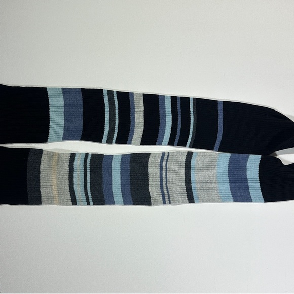Smartwool Merino Striped Knit Scarf in Gray Black - Picture 6 of 11